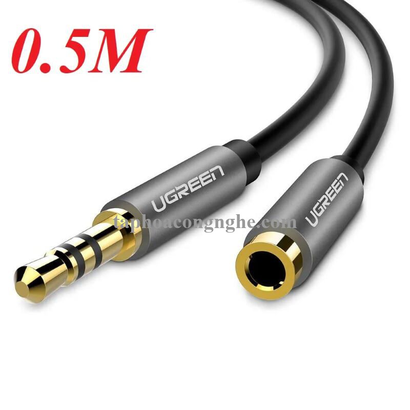 Ugreen 10779 0.5M màu Đen Cáp âm thanh 3.5mm nối dài AV118 30010779